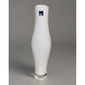 Leonardo‎ White Glass Vase 12" Modern Silhouette Germany Bud Flower Tube